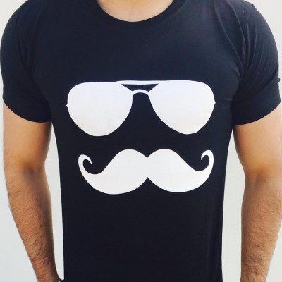 Mustache Swagger Black Tshirt