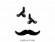 Mustache Cufflinks Plus Bow Combo