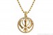 Golden Khanda Necklace with Diamonds