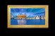 Golden Temple Blue Background & Blue Sarovar with  Golden Plated Frame