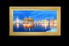 Golden Temple Sky Blue Background with  Golden Plated Frame
