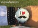 I love Mustache Wrist Watch